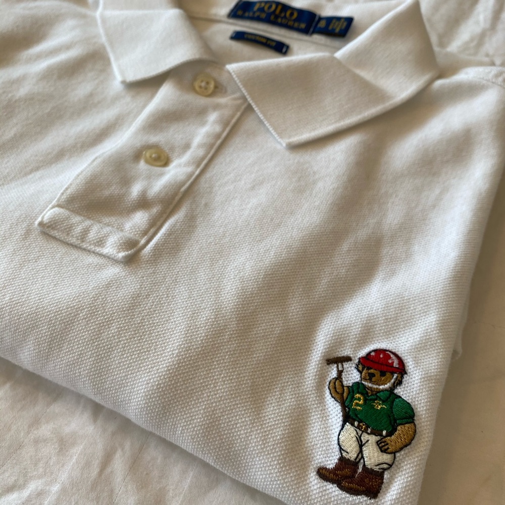 RARE New Ralph Lauren Polo Bear Shirt XL White